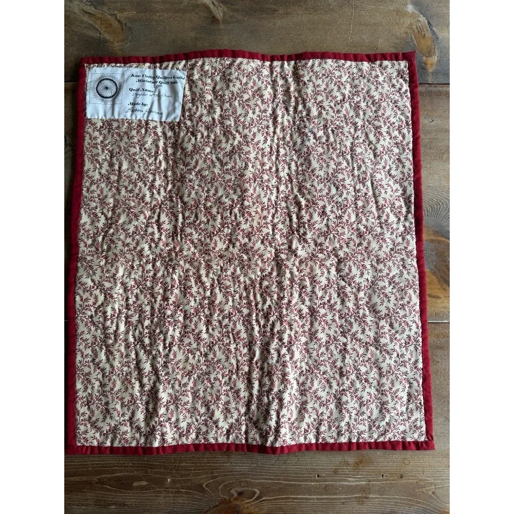 Vintage Patriotic Flag & Stars Primitive Handmade DAUGHTER OF THE UNION 16x18